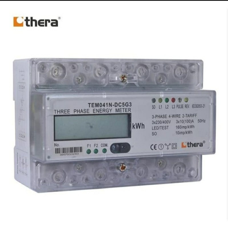 Jual KWH Meter 3Phase THERA 4W 10(100)A Digital 2Tariff Type: TEM041N ...