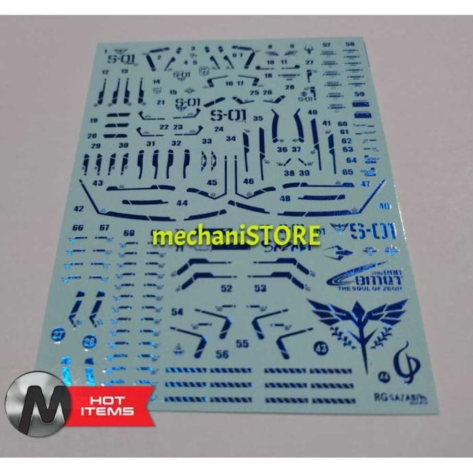 Water Decal Rg Sazabi Blue Bronzing By Delpi