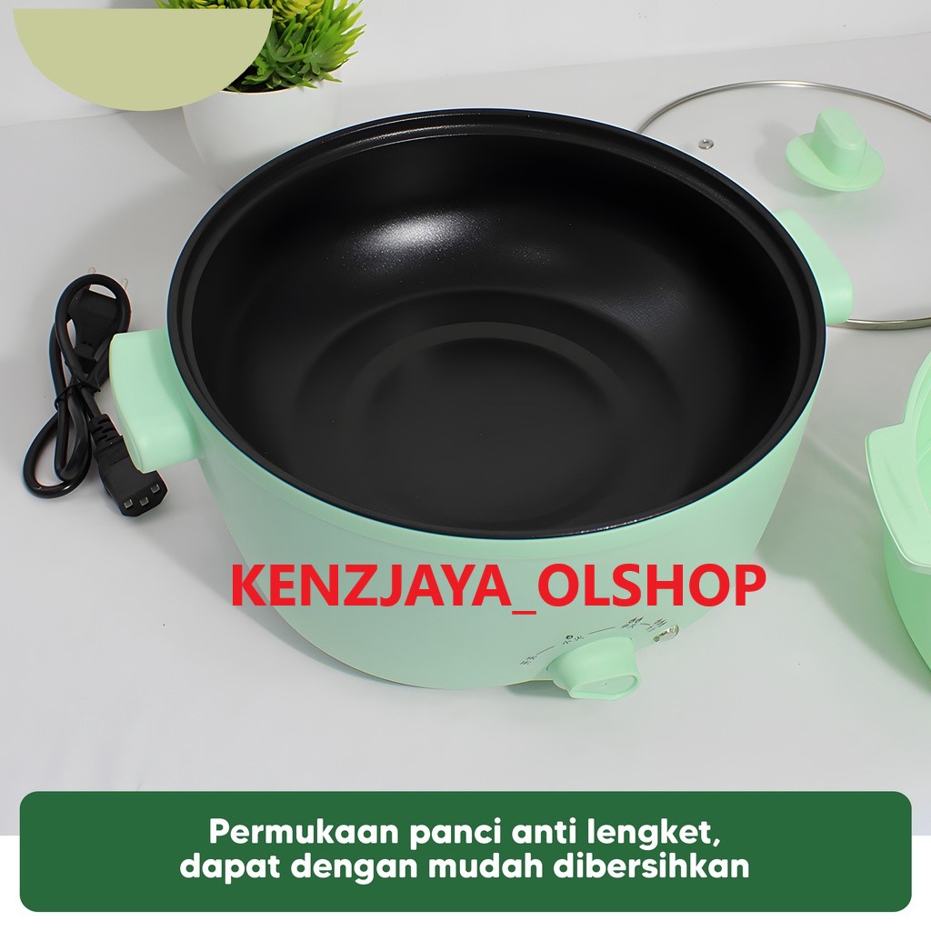 ( KJO ) Panci Elektrik Kukus 26 Cm Multifungsi 2 Tingkat Serbaguna / Electric Cooking