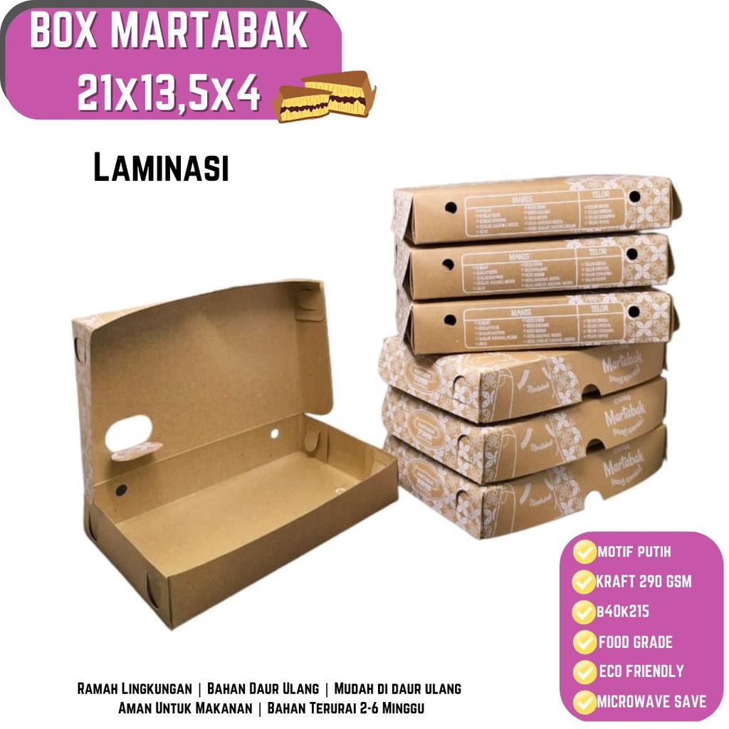 Dus Martabak 21X13.5X4 Box Martabak (B40K215-Laminasi)