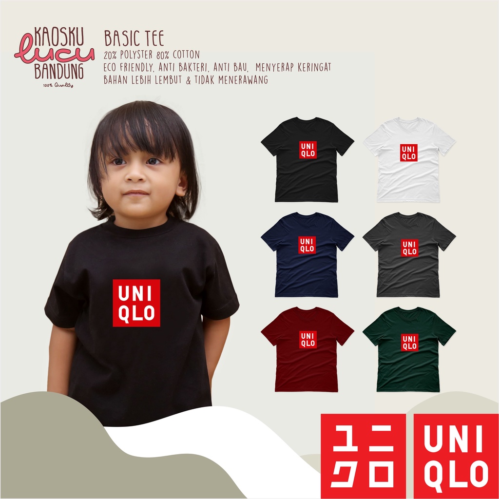 Baju Kaos Anak Distro Branded Umur 1-12 Tahun  || Bahan Katun 30s Premium || BAJU ANAK UNISEX || PAKAIAN ANAK || FASHION ANAK || SETELAN ANAK || UNIQLO