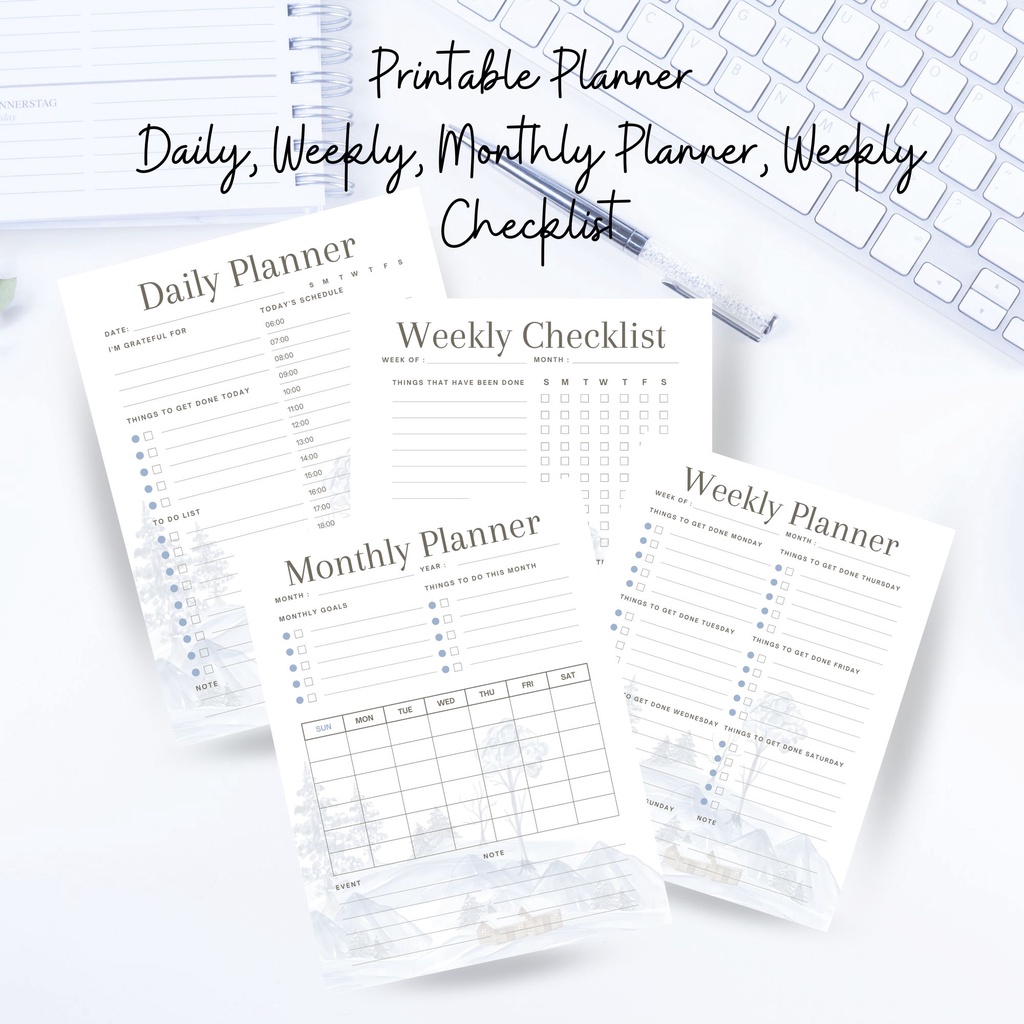 

Planner Self Love Organized and Priorities for Mental Health Well Being Printable Planner Size A4 A5 & Letter Instant Download