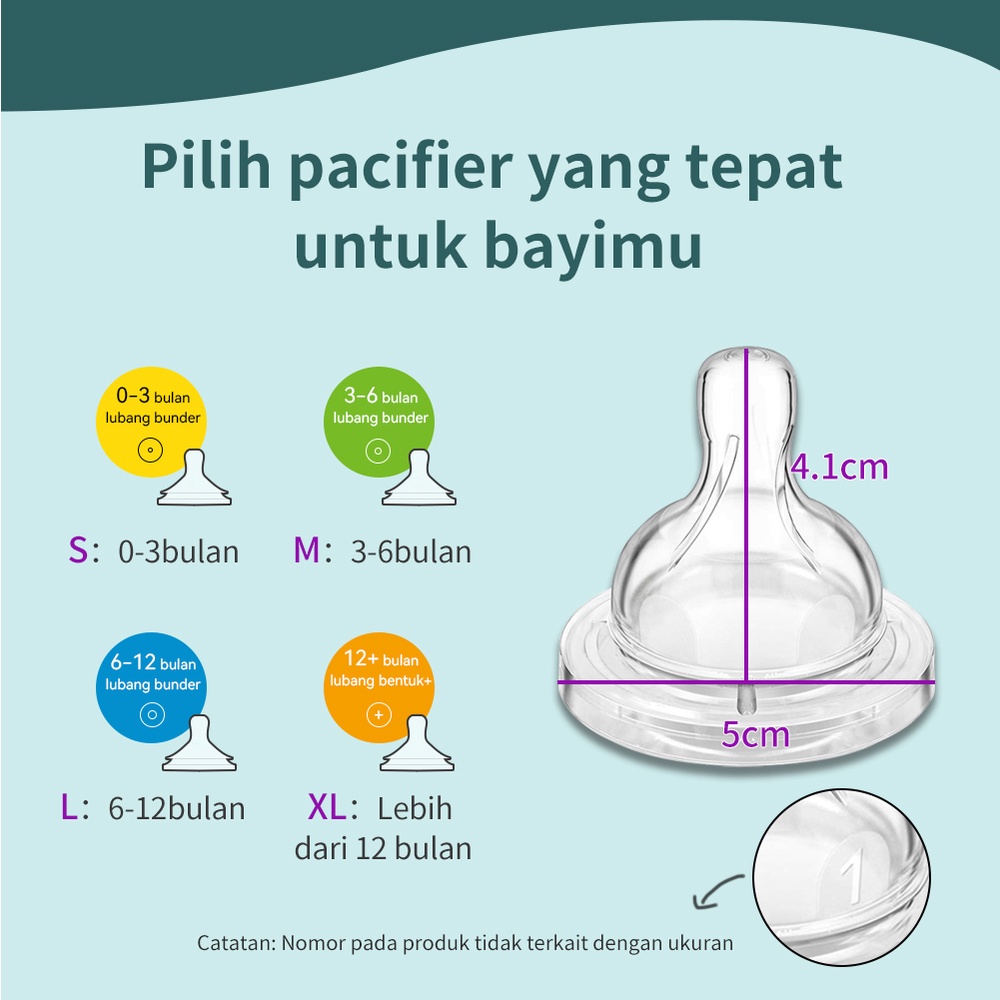 Halo Baby 5cm dot bayi/empeng bayi/Dot Wide Neck/Nipple Peristaltic/bahan Silikon Lembut BPA Free