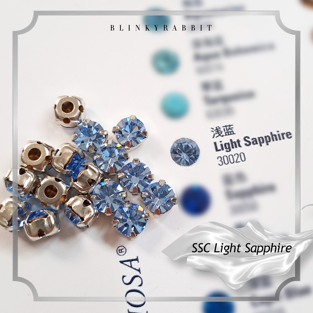 Kristal Cangkang Preciosa SSC 28 Light Sapphire