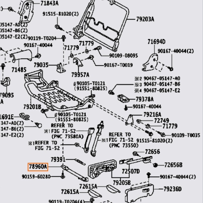 Tali Gantungan Jok Belakang Innova Fortuner 2009-2015 78960-0K010-E0
