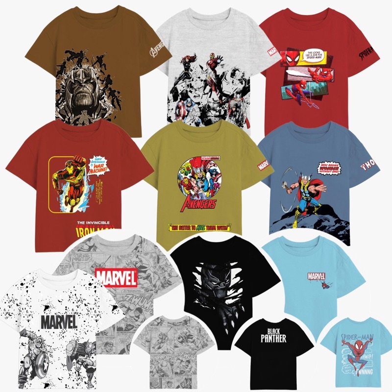 ORIGINAL Ammigoz Amigoz Kids Kaos Superhero anak laki-laki 4-12 Tahun / Super Hero T-shirt Batman Ma