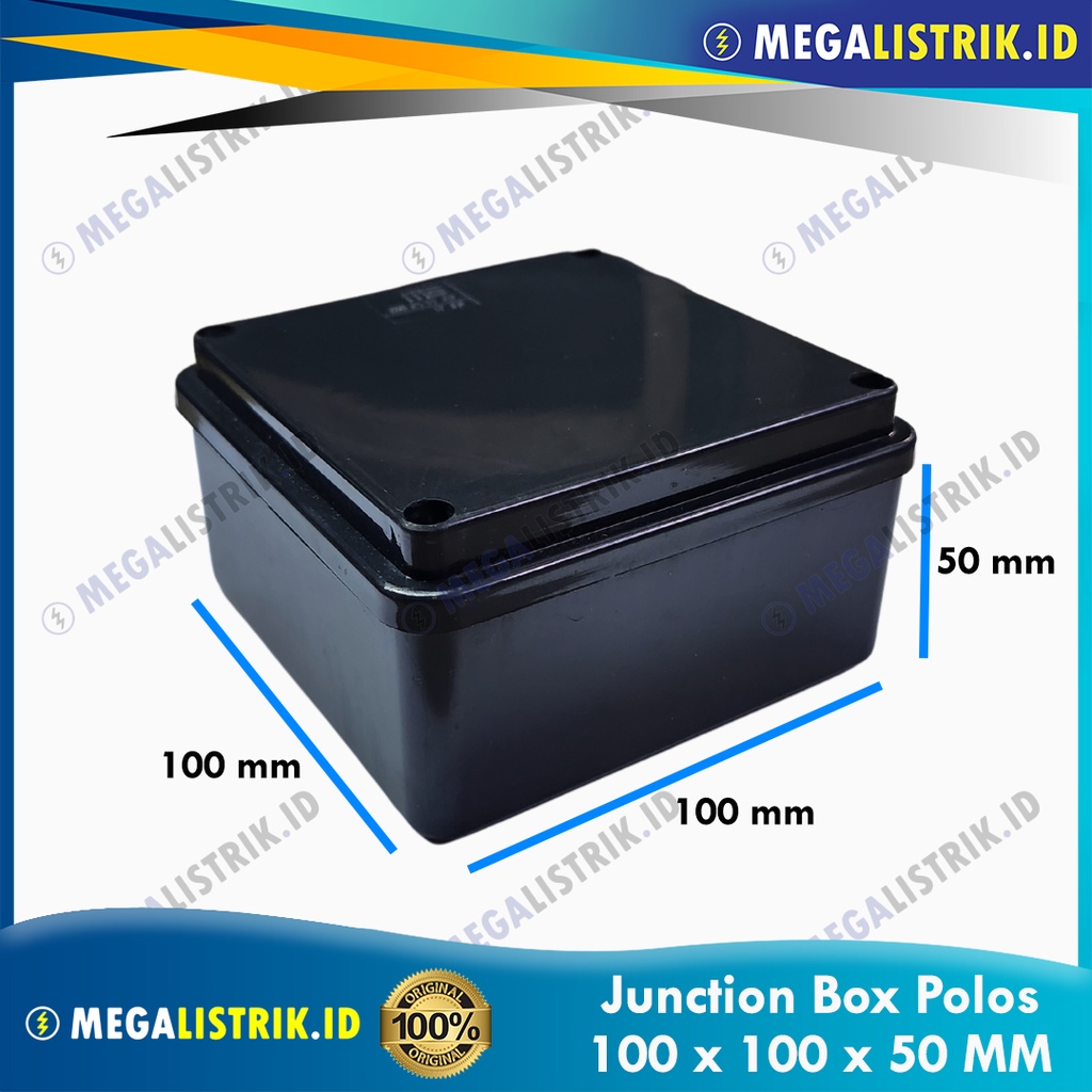 MG JUNCTION BOX 100X100X50 POLOS HITAM / DURADUS 100 X 100 X 50 MM / OB DOS KOTAK 10 X 10CM
