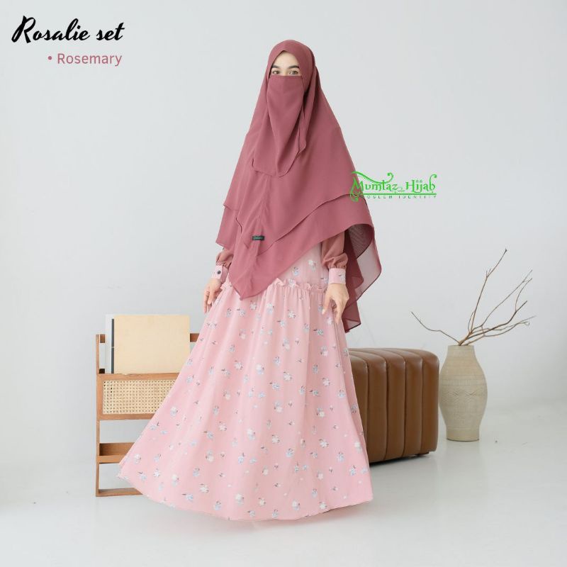 Rosalie by mumtaz hijab | Gamis set khimar hijab jilbab cadar syari jumbo bisa COD