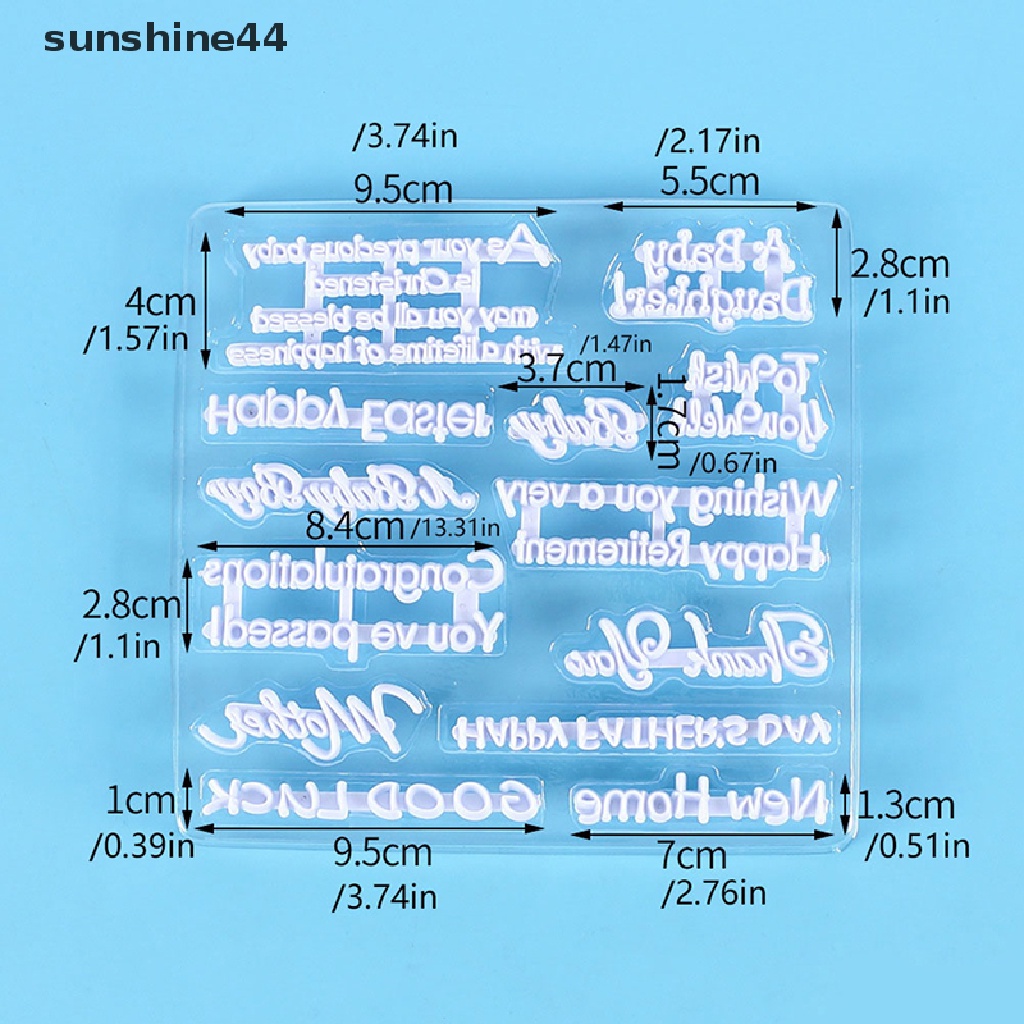 Sunshine 13Pcs/Set Cetakan Kue Huruf Alfabet Berkah Biskuit Embosser Cutter Alat Baking.