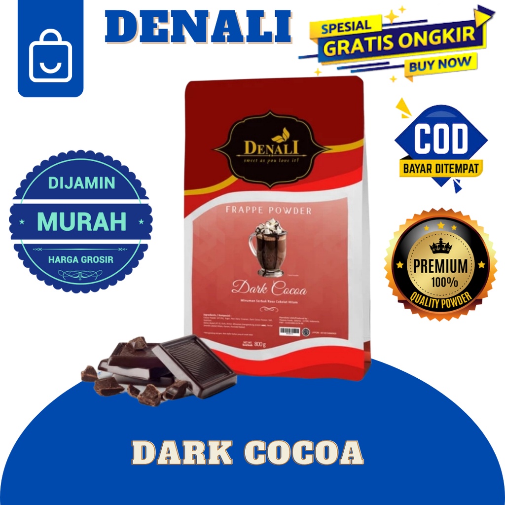 

DENALI DARK COCOA POWDER RASA CHOCOLATE COKELAT FRAPPE MINUMAN KEKINIAN