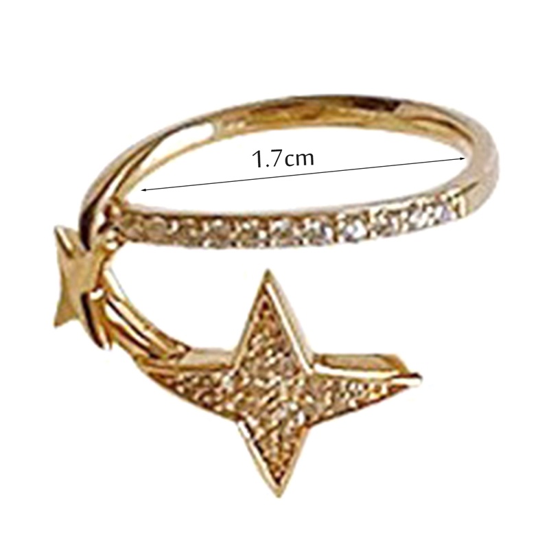 New Arrival Cincin Fashion Wanita Pesta Klasik Geometris Semua Kompatibel Rings Sederhana Lucu Elegan Bintang Perempuan Perhiasan