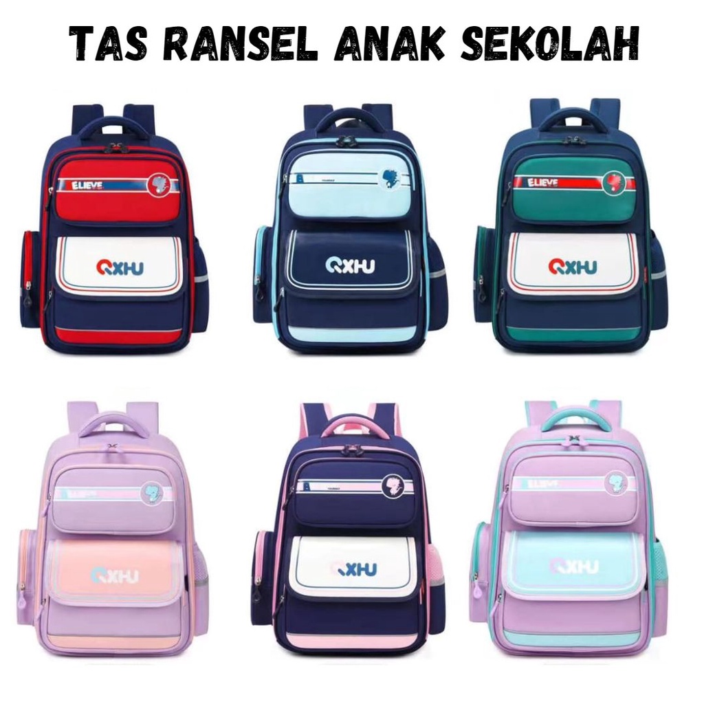 [MONA] Tas Ransel Motif Simple Lucu dan Keren Anak Sekolah Kualitas Import Premium -M0212