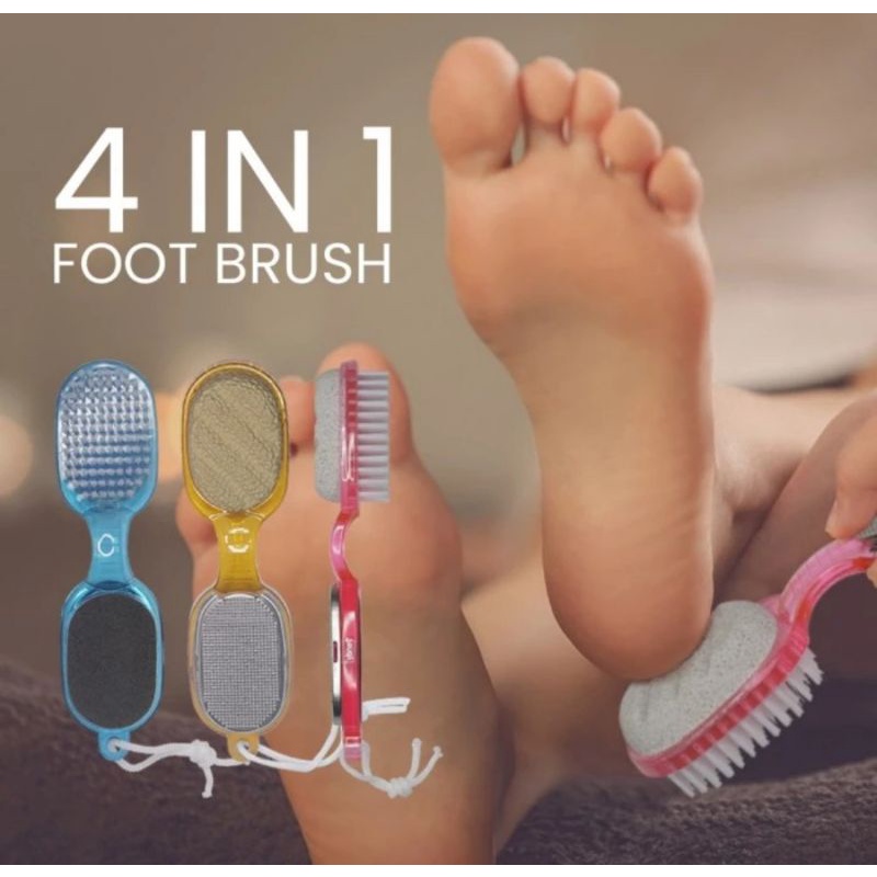 TRENDY FOOT BRUSH 4IN1 ALAT PENGHALUS TUMIT KAKI PECAH PECAH