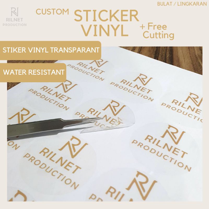 

Custom Cetak Print Sticker Vinyl Transparant Cutting (per 1 lembar A4)