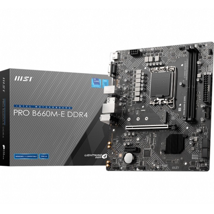 MSI PRO B660M E Intel LGA 1700 B660 DDR4 USB 3.2 SATA3