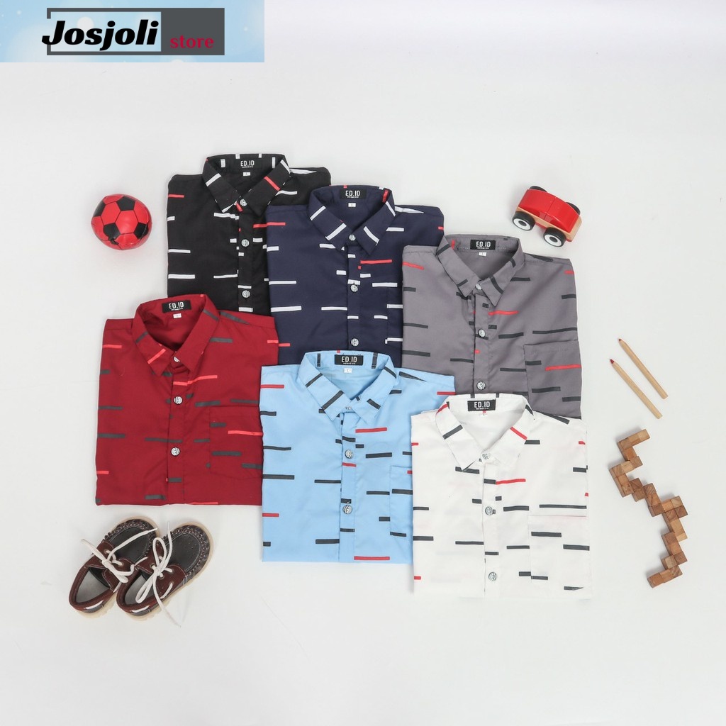 JOSJOLI_STORE/Kemeja Kids Kenzi/Kemeja Pria Dewasa Lengan Panjang/Fashion Anak/Size S, M, L, XL