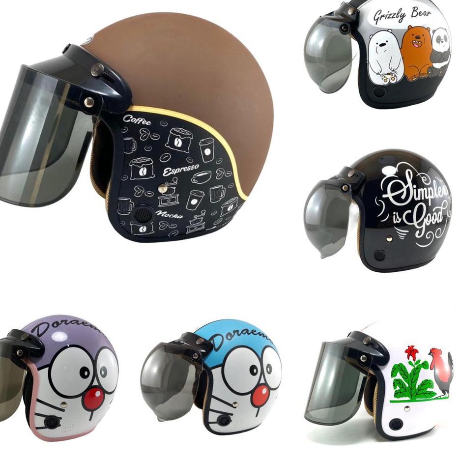 Produk Keren Helm Bogo Motif Dewasa Pria Wanita SNI Kekinian BISA COD