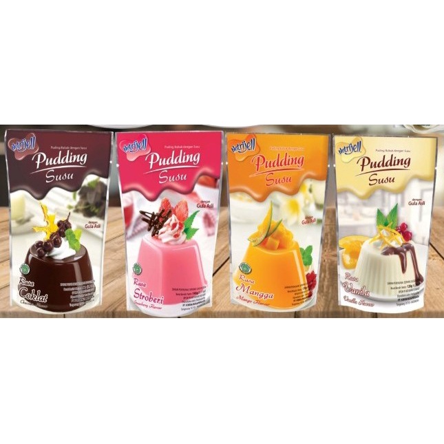 

Nutrijell pudding susu gula asli kemasan pouch all varian