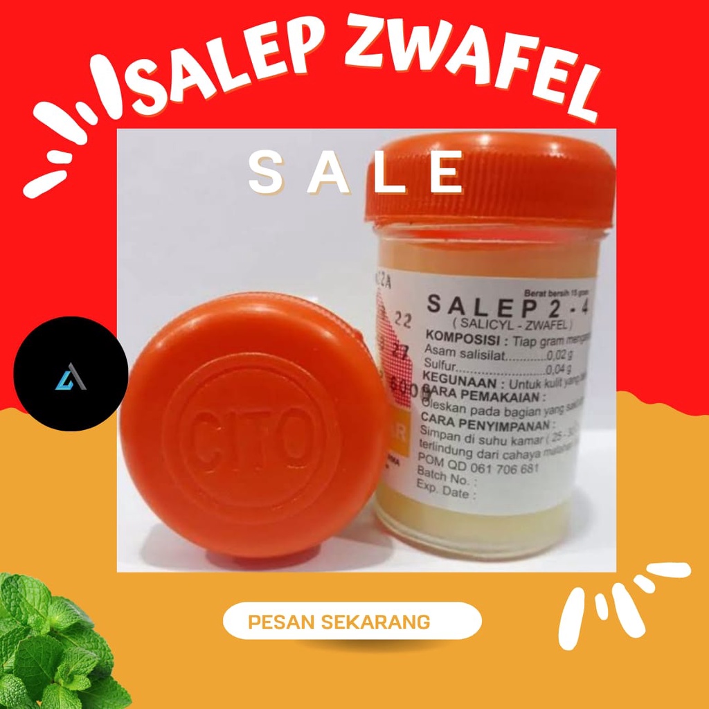SALEP Zwafel 24 Sulfur / Obat Salep Gatal Belerang / Obat Gatal Kulit Selangkangan Jamur / Salep Eks