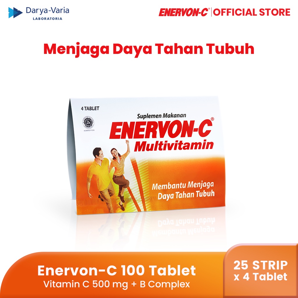 Jual Enervon C Tablet Vitamin C Dan B Complex Isi Tablet Strips X Tablet Shopee