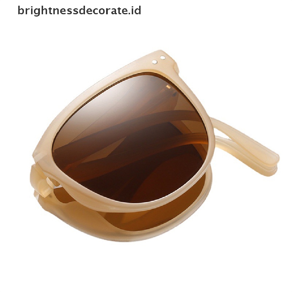 [Birth] Kacamata Hitam Lipat Bantalan Udara Perlindungan UV Retro Sunglasses Unisex [ID]