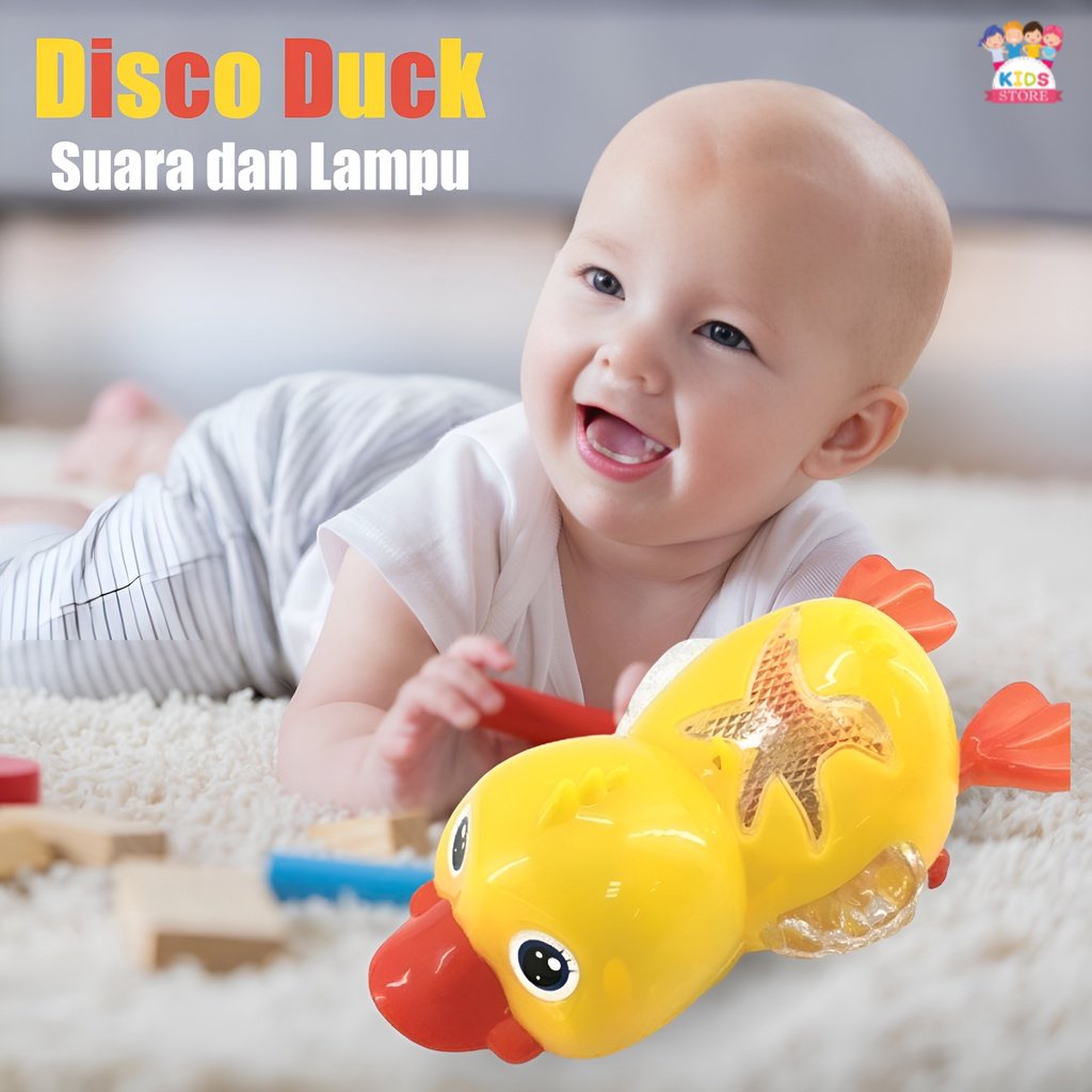 Disko Duck Musik &amp; Lampu | Bebek Mainan Anak Seru | Mainan Cowok Cewek Anak Anak Bayi 1 Tahun
