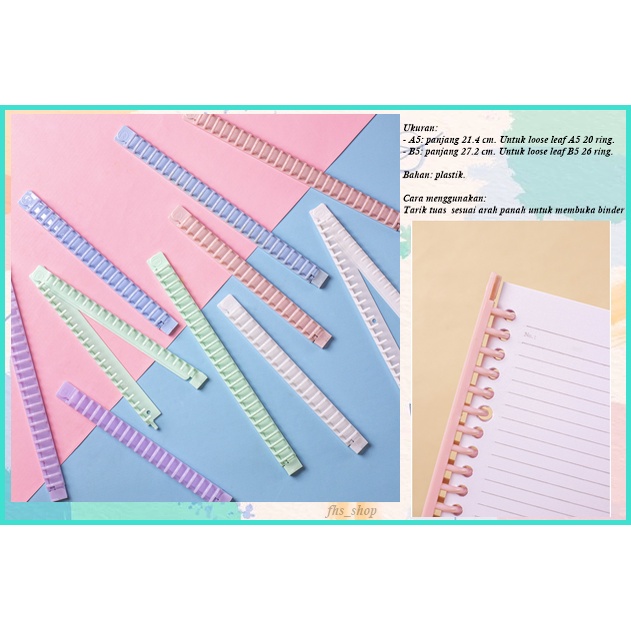 

Ring Binder Ring Binder B5 Binder B5 Binder Pastel Binder Clip Easy Clip DIY Binder Binding Strip Macaron Morandi