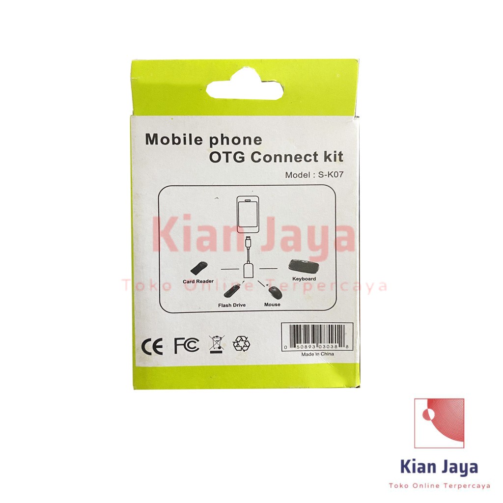 Kabel OTG Connection Kit Micro USB Port USB-A 2.0 Mobile Phone S-K07 Adapter