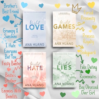 [ENGLISH] TWISTED BOOKS SERIES LOVE, HATE, GAMES, LIES JILID 1-4 BY ANA HUANG [ORIGINAL]