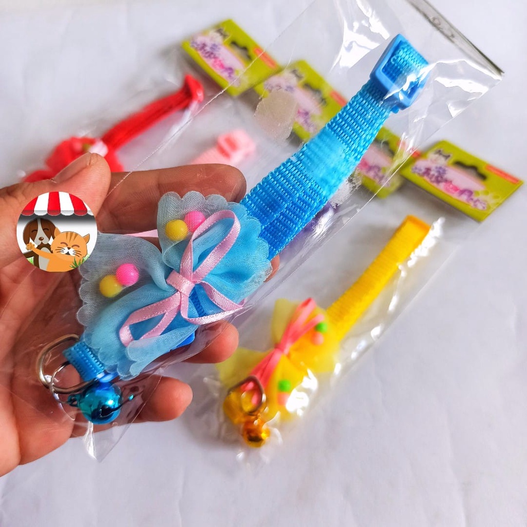 Kalung Pita Lonceng #36 Kucing Anjing Kelinci Hewan Mini Kecil Lucu