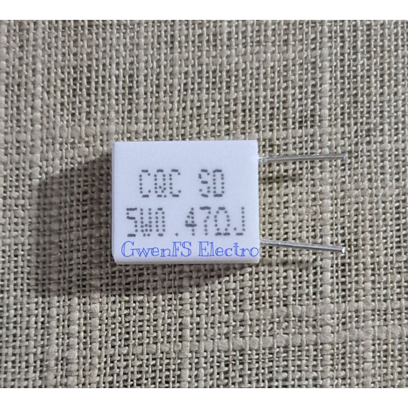 Resistor Kapur 5W Gepeng 5 W 0.5R 0.22R 0.33R 0.47R