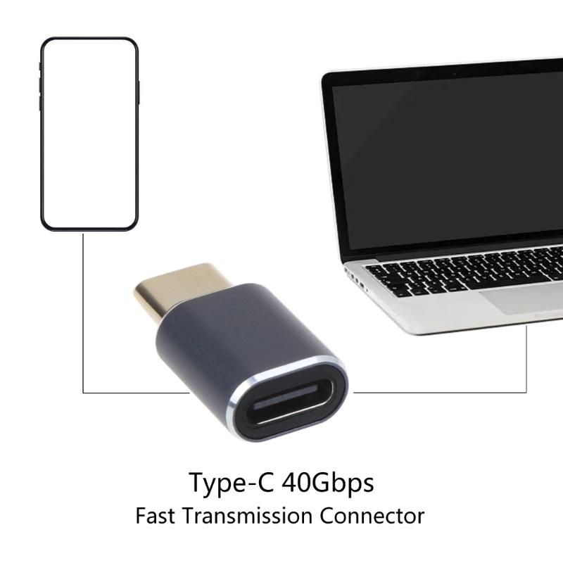 Btsg USB 4.0 40Gbps Charger USB C Kecepatan Tinggi OTG Adaptor Male to Female Untuk Laptop