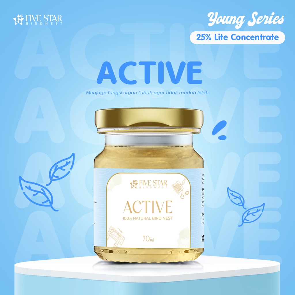 

[FIVESTAR YOUNG] Minuman Sarang Burung Walet Isi 3 atau 6 Jar | Active 25% Lite Concentrate Birdnest Ready to Drink