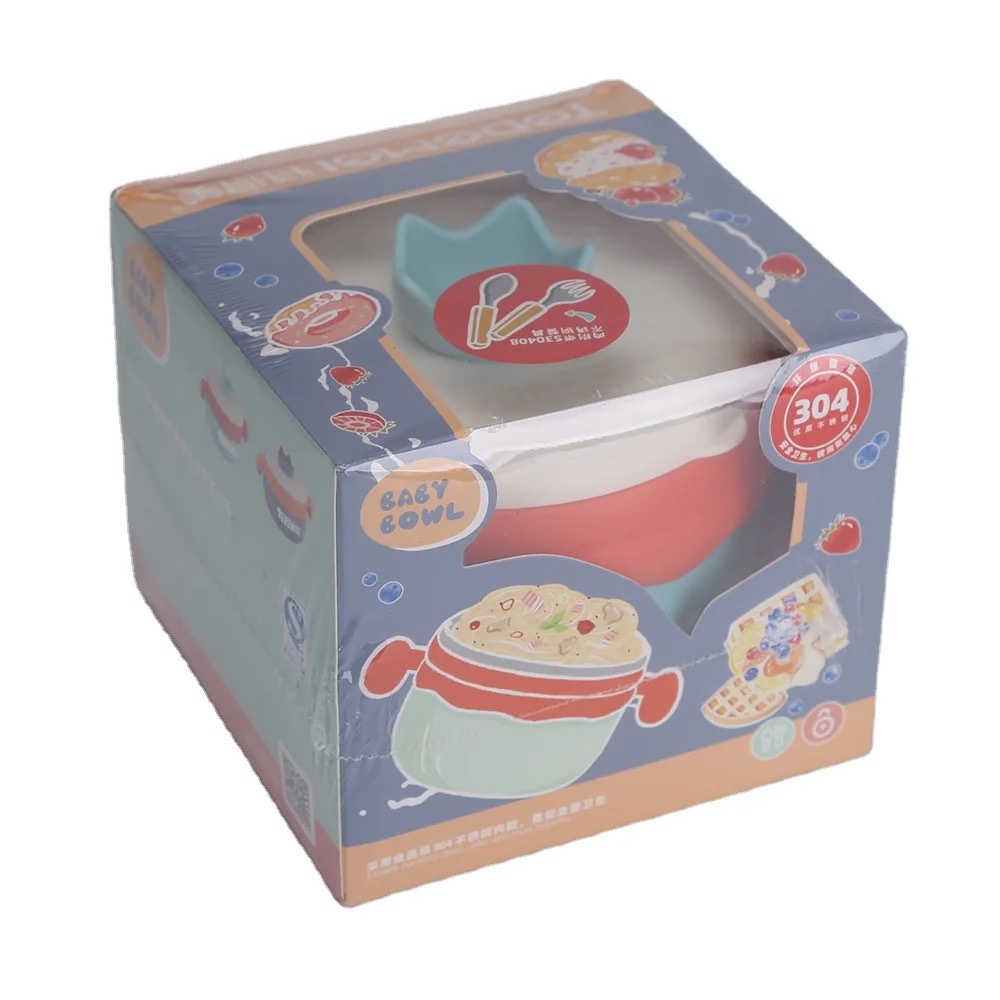Baby Bowl Set Stainless Tedemei / Mangkok Makan Stainless 304 Tedemei (6129)