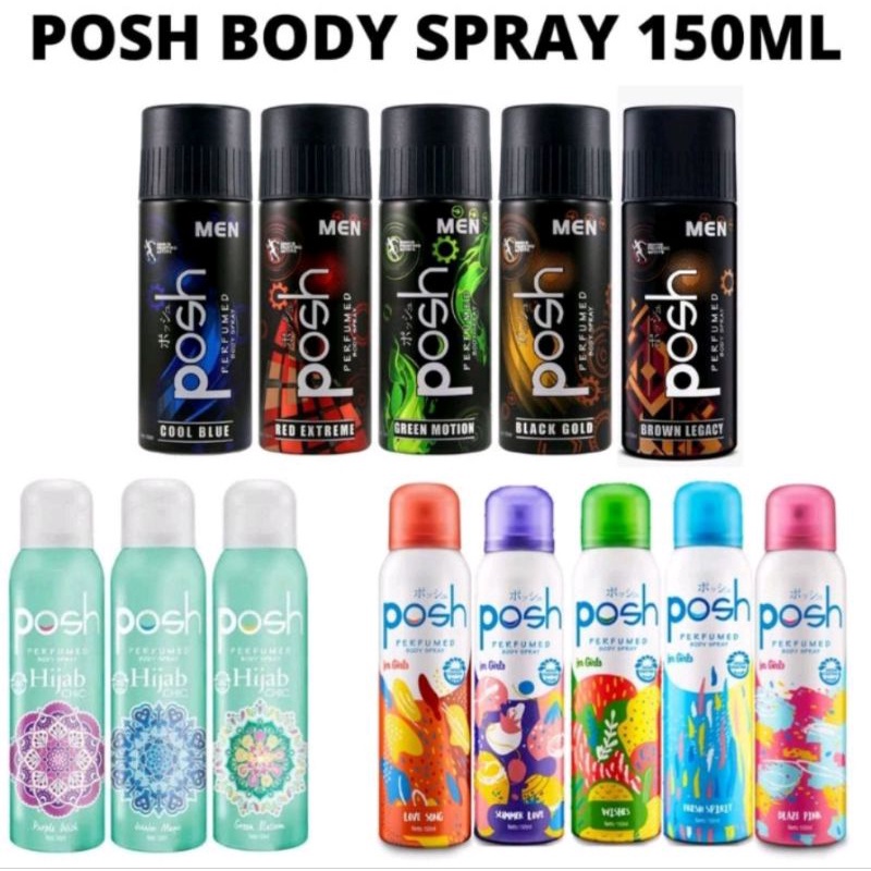 Posh Body Spray Cologne Girls / men Parfume wanita / pria  parfum 150ml