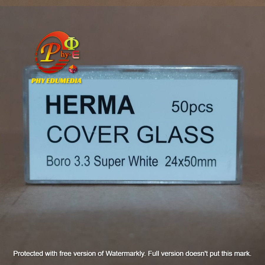 Cover Glass / Cover Glass Mikroskop / Kaca Penutup Preparat 24x50 HERMA