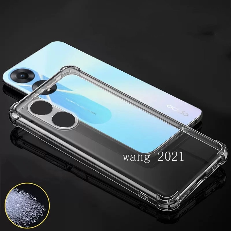 Ready Stock Kesing hp New Phone Case OPPO Reno8 T 5G 4G Reno 8T 8 T 2023 Casing Four-corner Airbag Shockproof Clear TPU Anti-fall Protector Soft Case