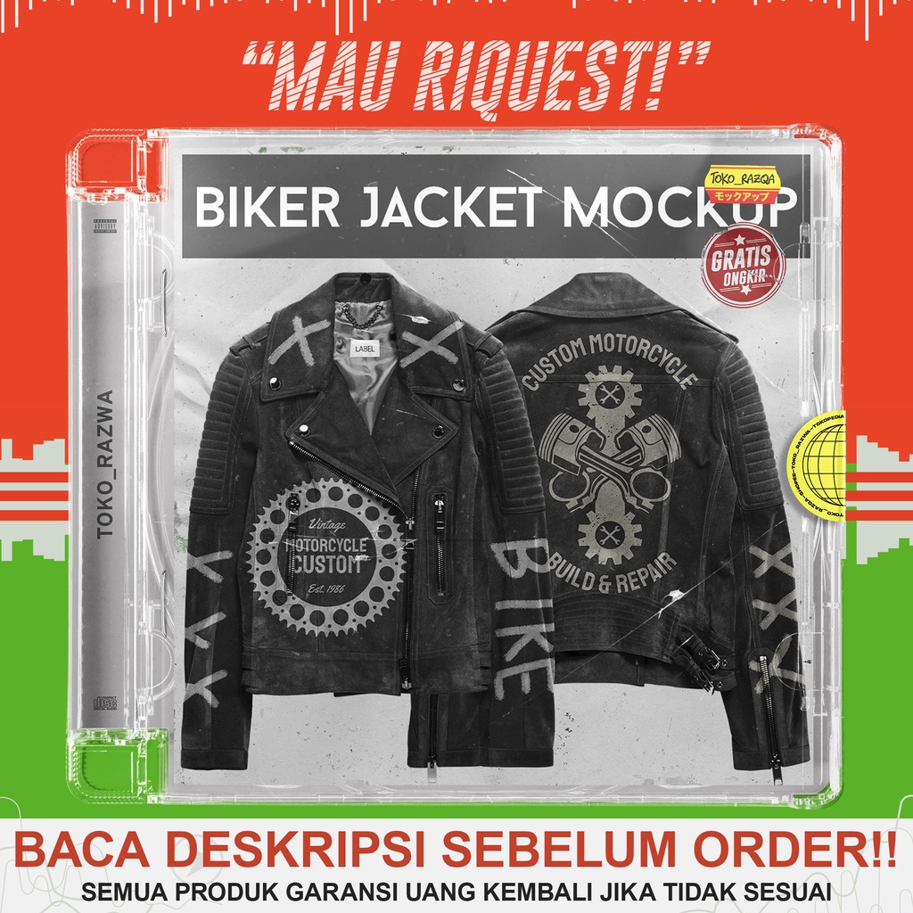 010123 - Biker Jacket Mockup ◖Mockup◗