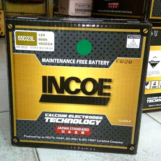 Aki Accu Kering Innova Bensin, Fortuner Bensin, Incoe MF 55D23L 60 AH