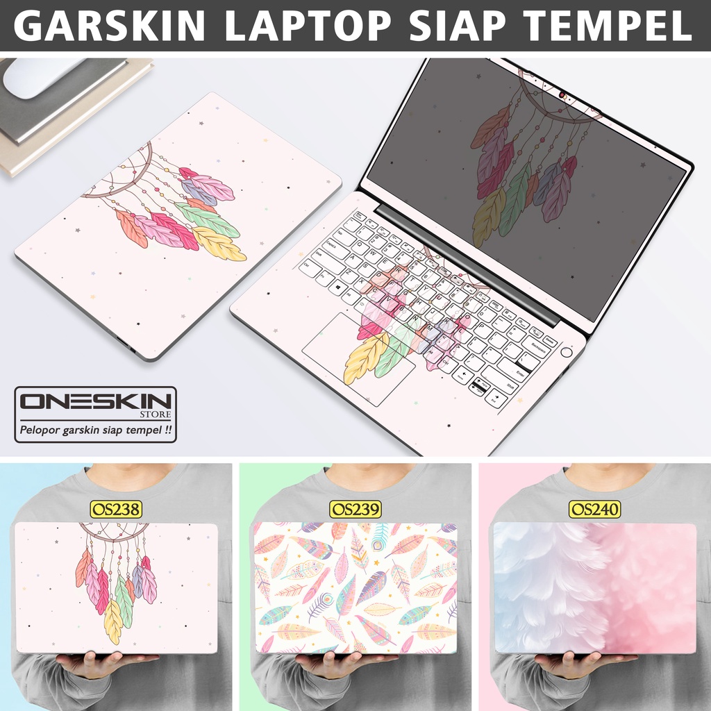 Garskin Sticker Laptop Protector Macbook Full Body Bottom Bezel Palmrest Skin Feather Art