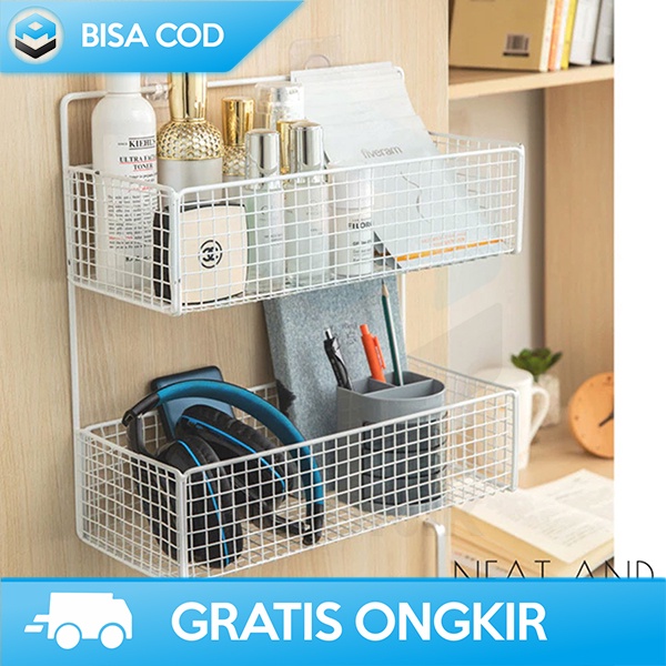 RAK SUSUN 2 LAYER RAK ORGANIZER KAMAR MANDI SERBAGUNA BAHAN ALUMINIUM