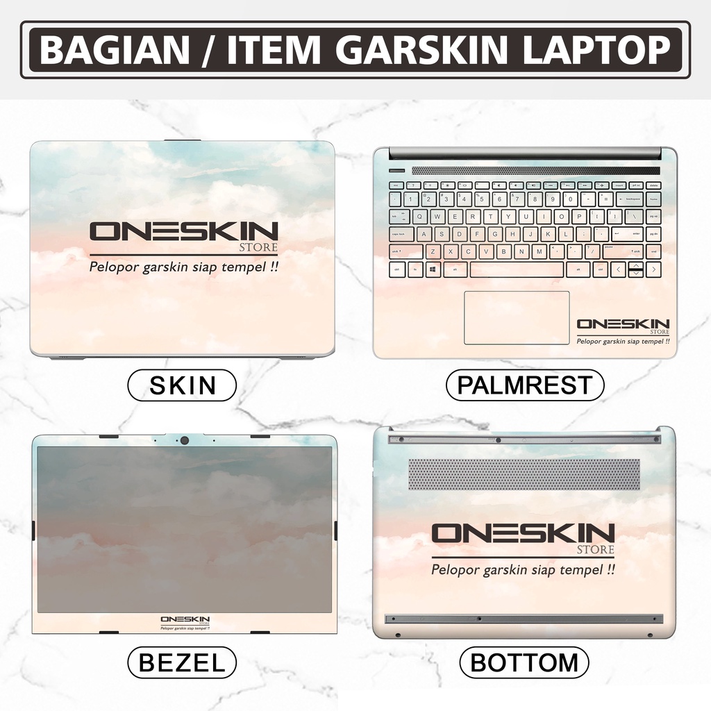 Garskin Sticker Laptop Protector Macbook Full Body Bottom Bezel Palmrest Skin Rabbit Cute