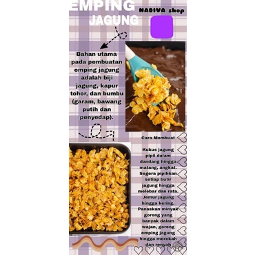 

EMPING JAGUNG 500 gr,EMPING JAGUNG MENTAH, EMPING JAGUNG RENYAH,GURIH, LEZAT,TERLARIS