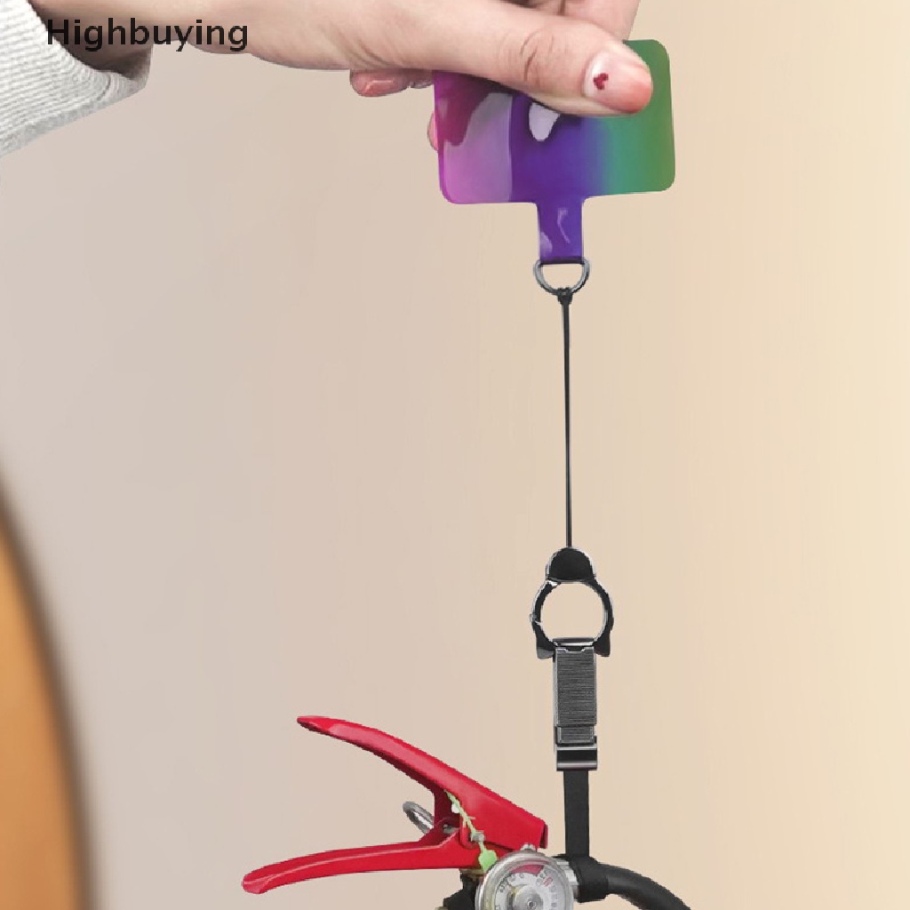 Hbid Colorful Phone Lanyard Gasket Adjustable Detachable Neck Cord Lanyard Case Tali Pengaman Telepon Tether Glory
