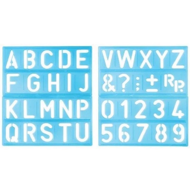 

Penggaris Huruf Angka Butterfly BT 430 (1 set)