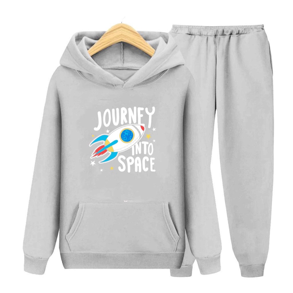 Setelan Sweater anak JOURNEY INTO SPACE /Baju Sweater Hoodie Anak