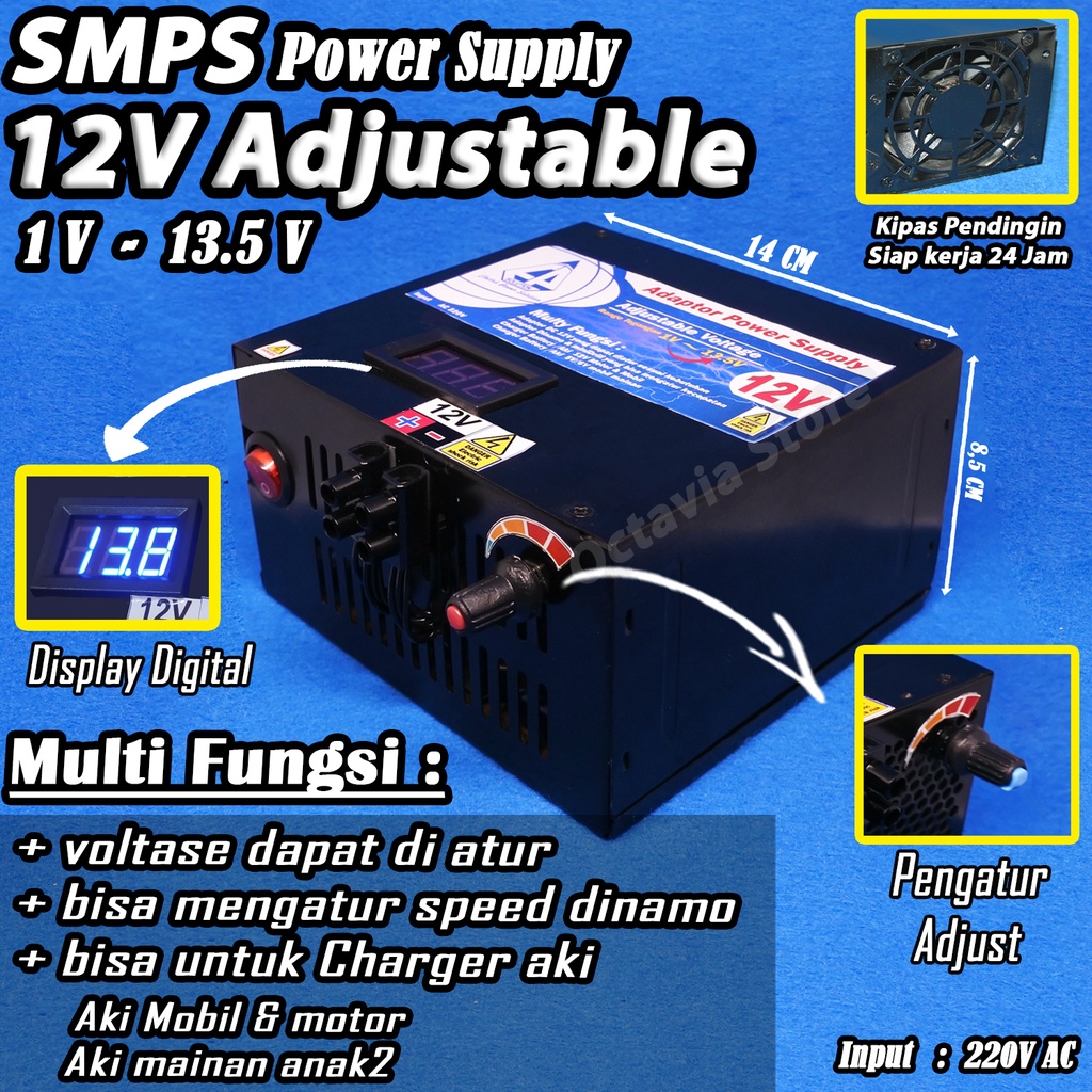 Paket Reseller Power Supply 12V adjustable ( Per 10 Unit )