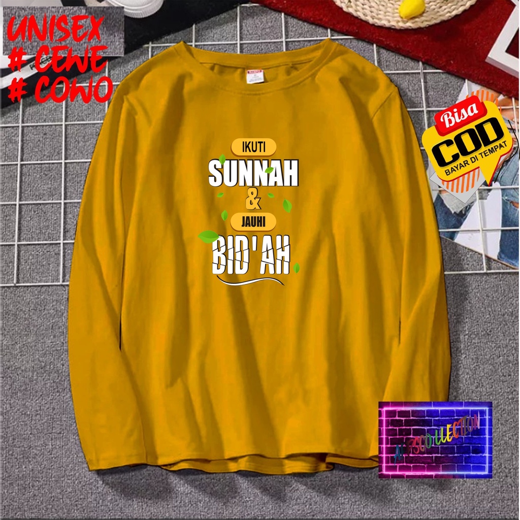 Cod Gratis Ongkir/Kaos DTF IKUTI SUNNAH JAUHI BIDAH/Kaos Santri SantriwatiKaos Pria Pesantren/Kaos Murah/Pakaian Pria  Pakaian Wanita Islam Dakwahl/Best Seller