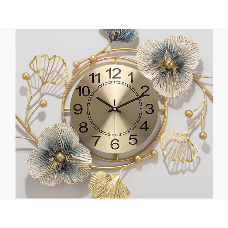 Jam Dinding motif bunga mewah Ruang Tamu, Ruang Makan ,Jam Mewah ,Jam Dinding Jam C