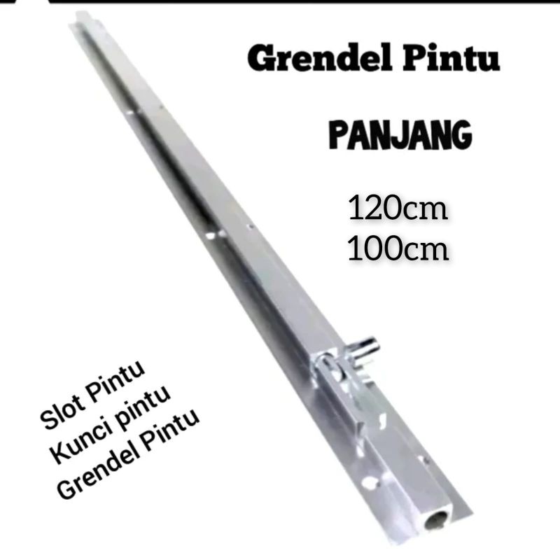 grendle kunci pintu panjang 120cm / Slot kunci pintu 100cm